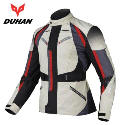 New Winter Warm Waterproof DUHAN Motorcycle Jacket Windproof Motorbike Jackets Clothing Clothes with Cotton bile CE Protection