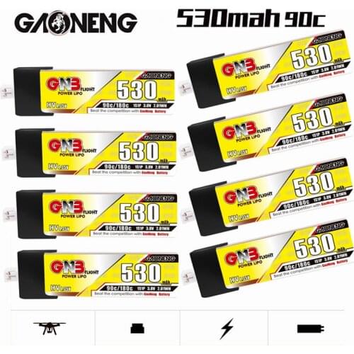 1-10pcs Gaoneng GNB 3.8V 530mAh 90C/180C 1S HV LiPo Battery For RC Quadrotor FPV Racing Drone Parts With PH2.0 Plug