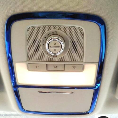 LHD Stainless steel For MG ZS 2018 Car front reading Lampshade panel Cover Trim Car Styling accessories 1pcs