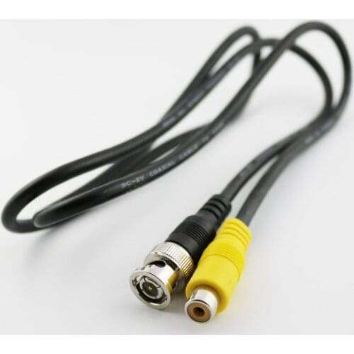 1pc BNC Male to RCA Female Coaxial Adapter Cable for CCTV Surveillance Cameras 75ohm