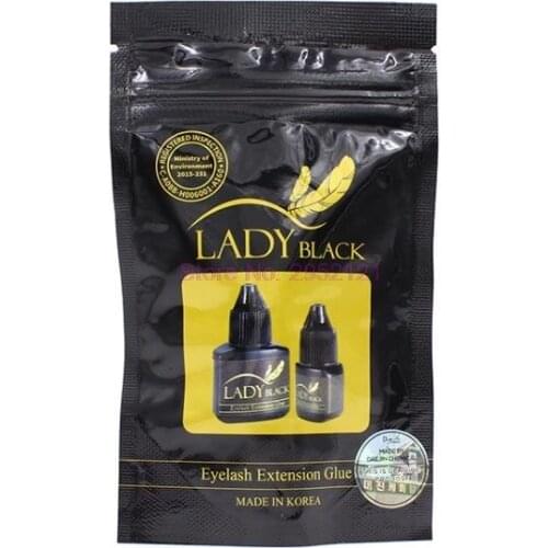 50pcs Lady Black Glue Fast Dry for Eyelash Extensions 5ml Iow Irritation Eyelash Shop Beauty Tools With Sealed Bag