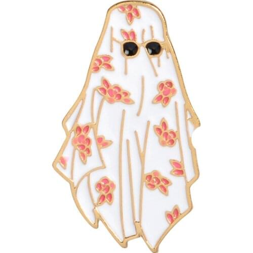 Dress up Brooches pins Man wearing a flower robe with sunglasses Bijoux Cartoon brooch Badge collection Gift for party