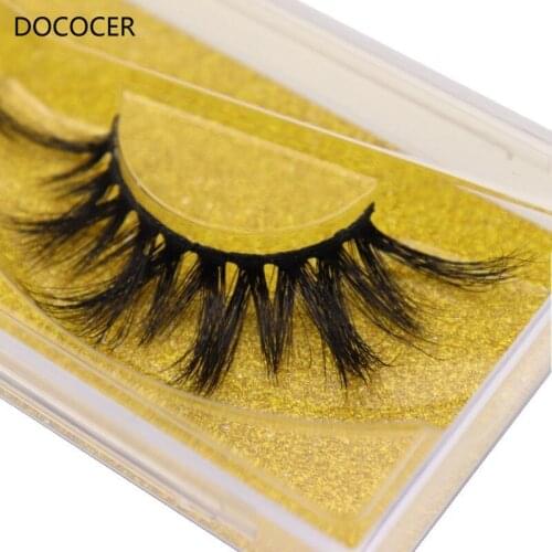 DOCOCER Eyelashes Mink Eyelashes Criss-cross Strands Cruelty Free High Volume Mink Lashes Soft Dramatic Eyelashes Makeup