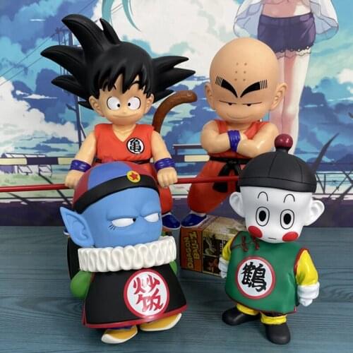 Dragon Ball Large Size Son Goku Kuririn Pilaf Chiaotzu Action Figures Model Enamel Doll Hand-made Model Car Ornaments Kid Gift