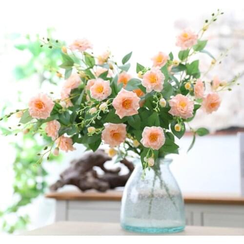 64cm Artificial Flower Rose Bouquet for Wedding Home Decoration Fake Flower Silk Chinese Rose for Party Decor Gift Flower