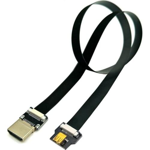 FPV Micro HDMI-compatible Female to Mini HDTV Male FPC Cable for FPV HDTV