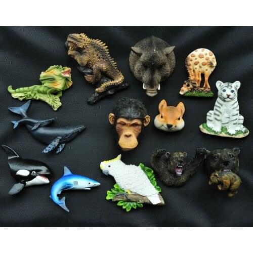 Kenya South Africa Big Five Animal Fridge Magnets Hook Tourist Magnets Lizard Panda Magnetic Sticker Owl Ketchen Home Decoration