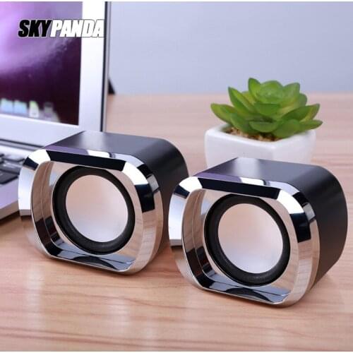 Computer Speakers USB Powered AUX Wired Input Bass Stereo Speakers 2*3W/4Ω Powerful Loudspeaker