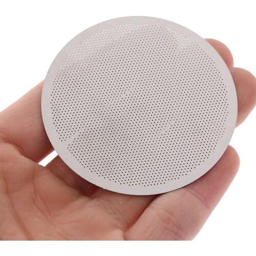 1PC Reusable Stainless Steel Disc Metal Ultra Thin Filter for Aeropress Coffee Maker kitchen coffee accessories
