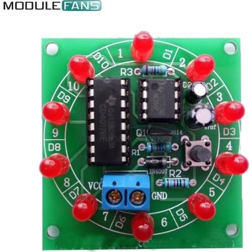 NE555 CD4017 Bricolaje Trousse Electronica Production Lucky Rotary Suite Components 3.5-6V Wheel Of Fortune