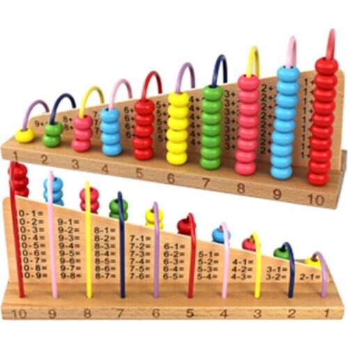 OUY Children Morning! Enlightenment Intelligence Beech 1+1 Calculation Frame Teaching With An Abacus Frame And Subtraction Toys