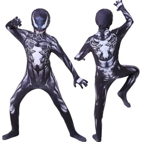 Film venom tights adult children Halloween Cosplay superhero bodysuit childrens Party Costume