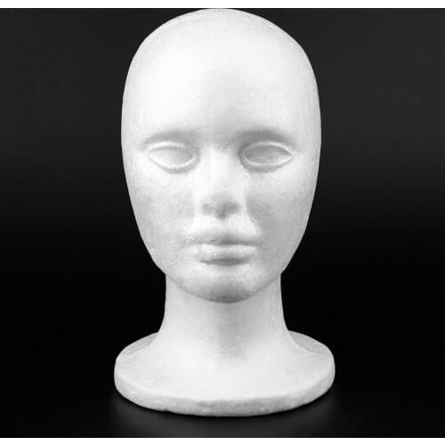 Practical Foam Female Mannequin Head Wigs Glasses Cap Display Holder Stand Model Drop Shipping wig head with stand wig holder