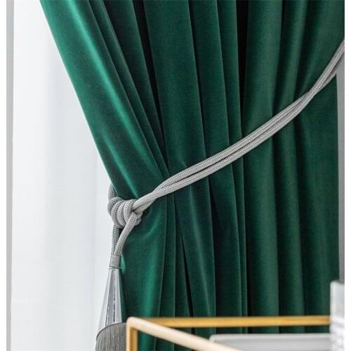 Simple Modern Luxury Nordic Mink Velvet Curtains for Living Room Bedroom Shading Velvet Solid Color Curtain Classical Decoration