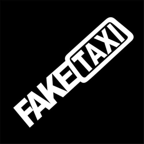 Warning FAKE TAXI Reflective Emblem Vinyl Decals Self Adhesive Car Window Stickers Drifting Racing Decorating Accessoires 20x5cm