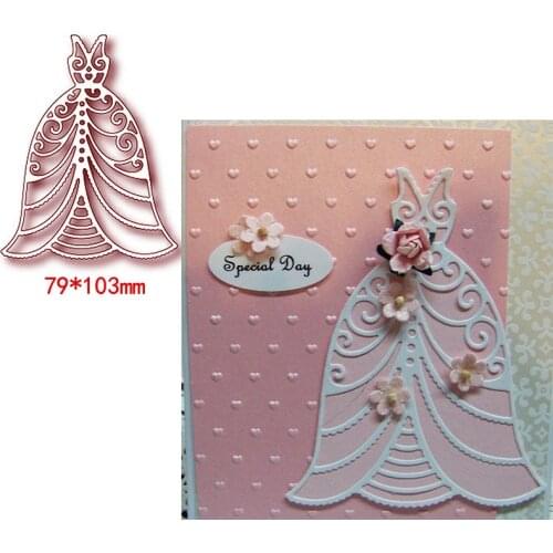 Evening Dress Party Womans Favorite Elegant Metal Cutting Dies Scrapbooking Album Paper DIY Cards Crafts Embossing Dies New