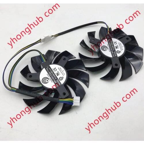 Power Logic PLD08010S12HH DC 12V 0.35A 73x73x10mm Server Cooling Fan