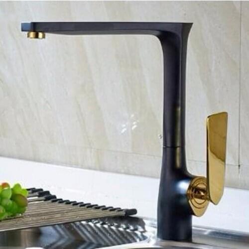 High Quality New Arrival kitchen faucet black brass hot and cold water tap sink mixer tap wash basin faucet 4 colors basin mixer