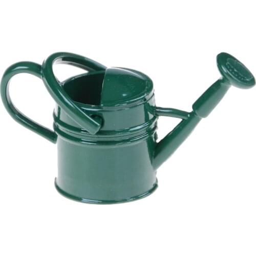 1/6 1/12 Metal Watering Can Garden Miniature Decoration For Children Kids Dolls Accessories Dollhouse Miniature Furniture