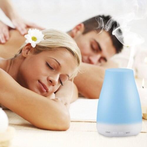 1pc Plastic Mute Mini Ultrasonic Humidifier Aromatherapy Oil Diffuser Purifier Cool Mist With Color LED Lights Essential