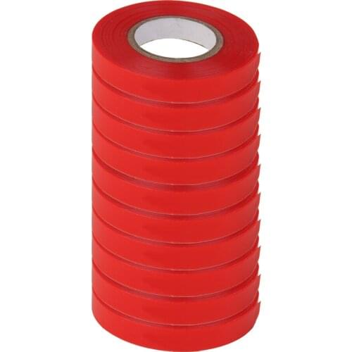 10 Rolls Red Sturdy Stretch Tie Tape 82ft Plant Garden In/Outdoor