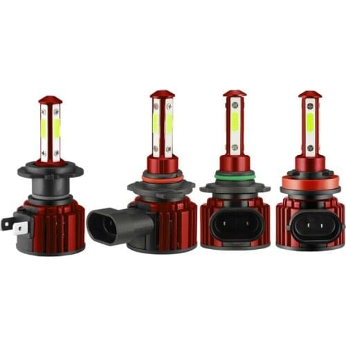 2pcs 4-Sides H7 H11 HB3 9005 HB4 9006 LED Headlight Car Headlamp 8000K 360 Degree High Low Beam Bulbs Auto Fog Light T3EF