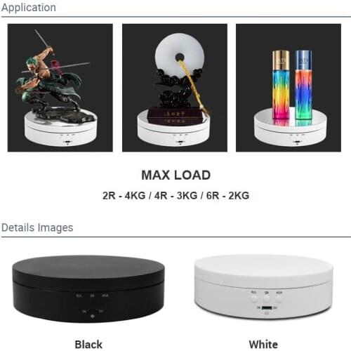 3-gear Speeds Photography Electric Rotation/Display Table Intelligent Rotating Display Stand Video Shooting Props Turntable