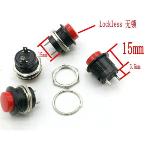 4pcs Lockless Momentary ON/OFF Push button Switch 16MM connector