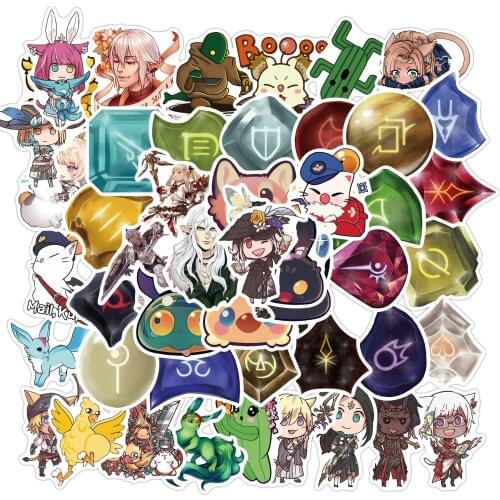50pcs Game Final Fantasy Cartoon Stickers Luggage Motorcycle Notebook Car Body Stickers