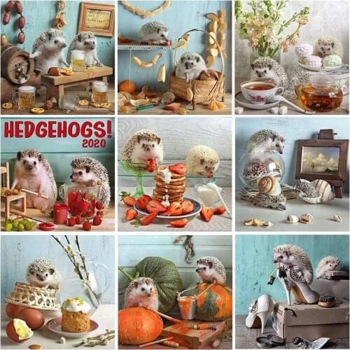 5D Diamond Painting Cook Hedgehog Full Drill Rhinestone Cross Stitch Mosaic Diamond Embroidery Needlework Home Decor Gift Anime