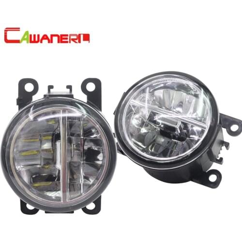 Cawanerl 2 Pieces Car LED Fog Light 4000LM 6000K White Auto DRL Daytime Running Lamp 12V Accessories For Peugeot 207 2006-2012