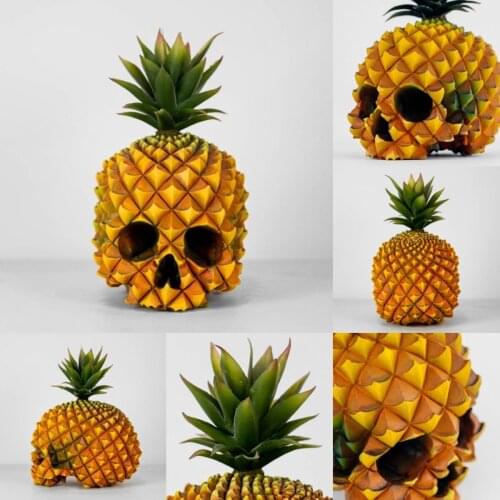 Pineapple Skull Decor Skull Head Design Decorative Widely Applied Halloween Pineapple Creative Ornaments for Living Room