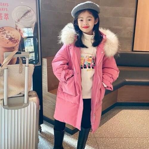 3 -12Yrs Winter Girls Hooded Jackets Clothin Kids Coat Warm Autumn Children Outerwear&Coats Casual Baby Girls Cotton Down Jacket