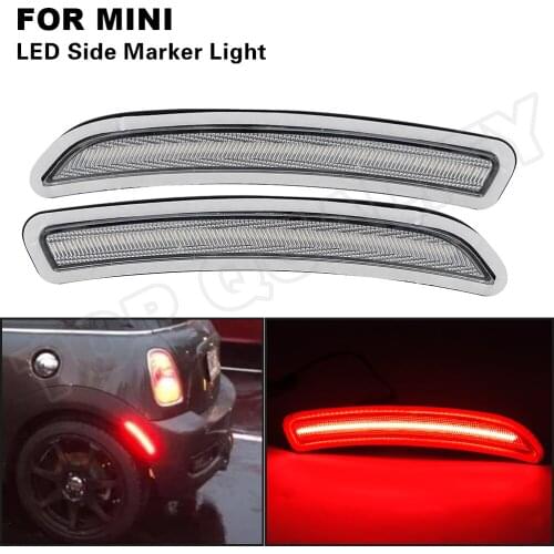 For BMW Clear Rear Red LED Side Fender Marker Light Turn Signal Lamp For Mini Cooper F55 F56 F57 2014 2015 2016 2017 2018 2019