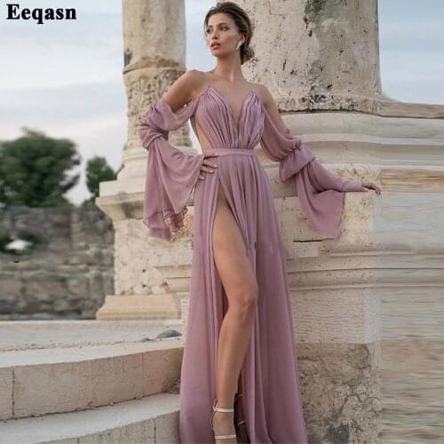 Eeqasn Womens Chiffon Dresses