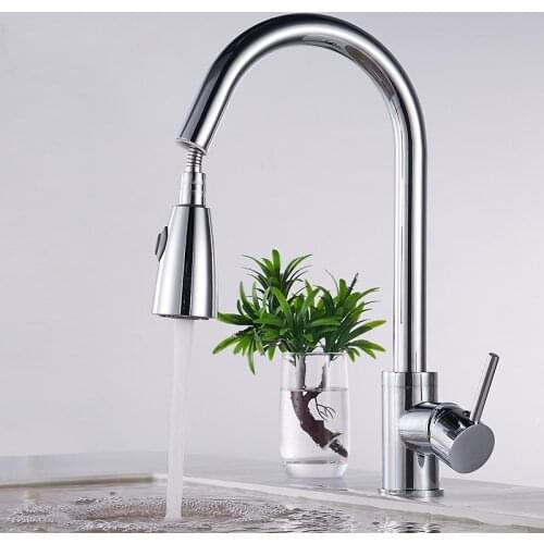Water saving Faucet Shower Pull out Head & Hose Kit Trailers Single Handle Hot Cold Tap Sink Set bathroom kitchen