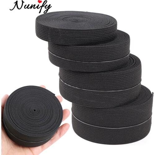 Nunify 5Meters Width 1.5-4Cm Black Color Adjustable Elastic Band Sewing For Making Wigs Tools 30Cm High Elastic Breathable