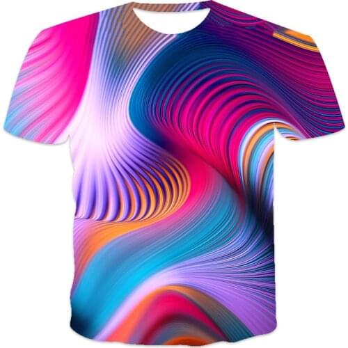 2021 new T-shirt with abstract patterns best-selling trendy mens 3D printed fashion street hip-hop