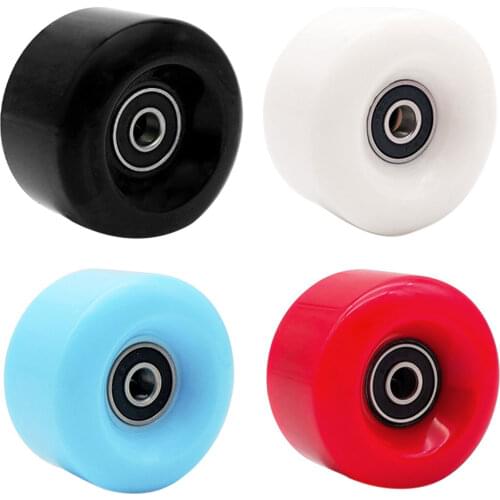 Skateboard Wheel With Wrench Double-Row Roller Skate Wheels Durable Wear-Resistant PU Wheels For Skating Shoes And Skateboard