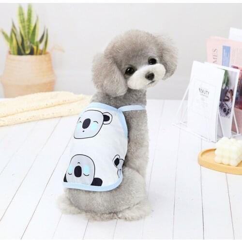 Summer New Fashion Cartoon Dog Sling Vest Small Pet Dog Cute Shirt Puppy Clothes