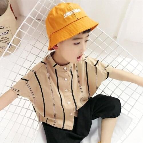 Summer Boy Short-Sleeved Shirt 2021 Korean Version Of The New Childrens Western Style Shirt Half-Sleeved Handsome Baby Top