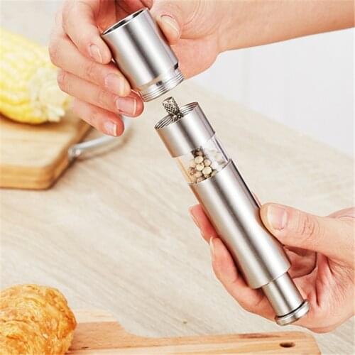 Manual Salt and Pepper Grinder Electric Pepper Mill Stainless Steel Spice Grain Seasoning Grinder Kitchen Tool