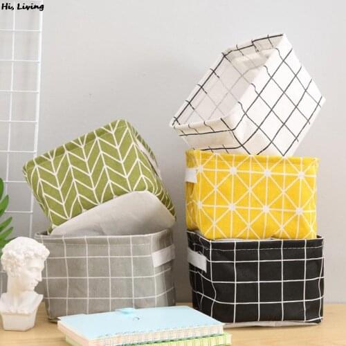 DIY Desktop Storage Basket Sundries Underwear Toy Storage Box Cosmetic Book Organizer Stationery Container Laundry Basket