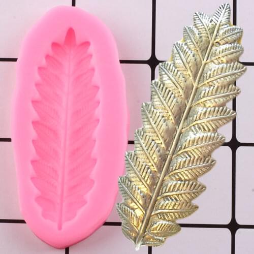Fancy Leaf Silicone Mold Feather Cupcake Topper Fondant Cake Decorating Tools Jewelry Resin Clay Candy Chocolate Gumpaste Moulds
