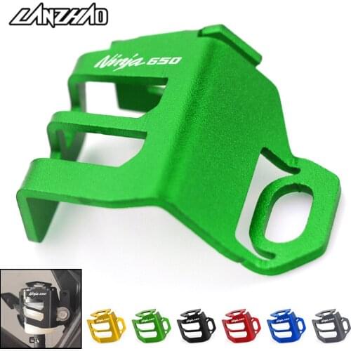 Ninja650 Motorcycle Rear Brake Fuel Tank Oil Cup Cover Protector Holder CNC Aluminum Accessories for Kawasaki Ninja 650 / ABS