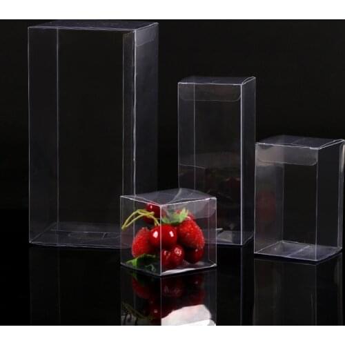 New Clear Pvc Gift Boxes Transparent Display Box Packing Wedding Christmas Favor Chocolate Candy Apple Gift Favor Caandy Box