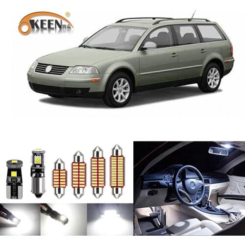 OKKEN 13pcs For VW Passat 3B B5 3BG 1996-2005 Car LED Interior Light Kit Dome Map Light Volkswagen Canbus BulbsCar Accessories