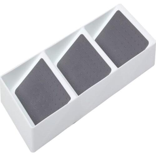 Kitchen Drawer Organizer 3 Divide Spice Rack Tray Separation Storage Box Medicine Bottle Slanted Tiers