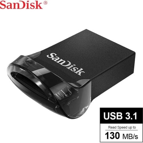 SanDisk Original Ultra Fit USB 3.1 Flash Drive 256GB 128GB 64GB 32GB 16GB 130MB/s Pendrive High Speed USB 3.0 USB Stick
