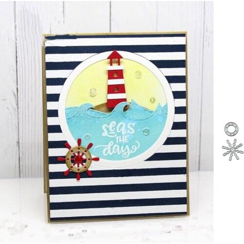 Ship Steering Wheel Dies Cuts Metal Embossing Punch Knife Stencil for Scrapbooking Photo Album Decorative DIY Paper Cards Making